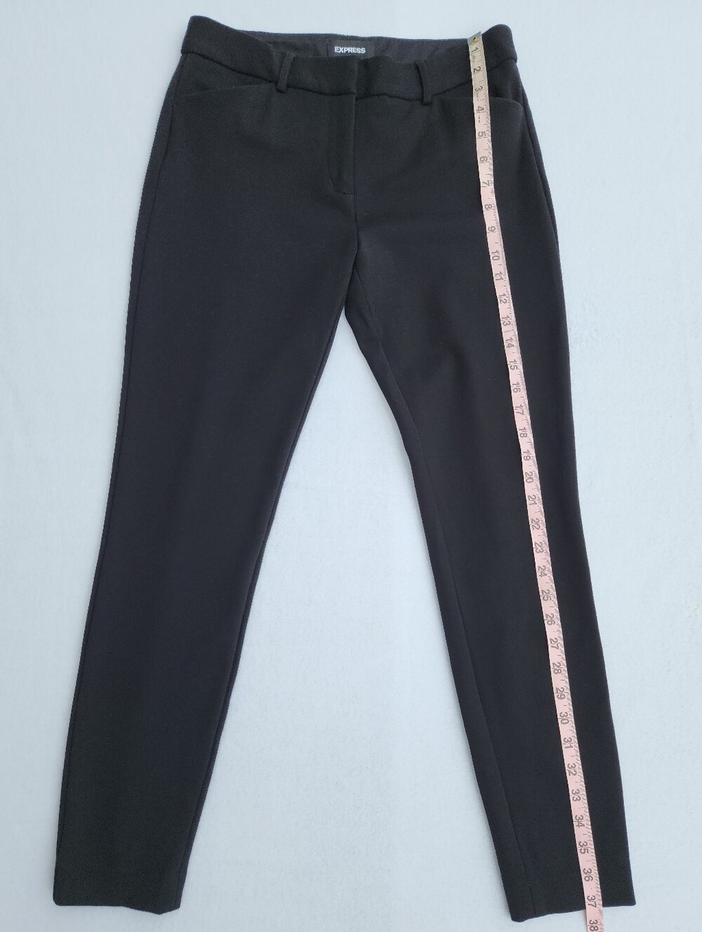 Express Editor Skinny Ankle Pants Black Stretch Mid Rise Career 8R - Picture 3 of 7